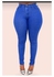 Fashion Ladies High Waist Jeans- Blue (official And Causal)