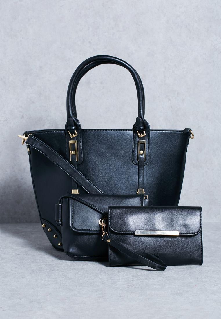 Embossed Crossbody & Structured Tote