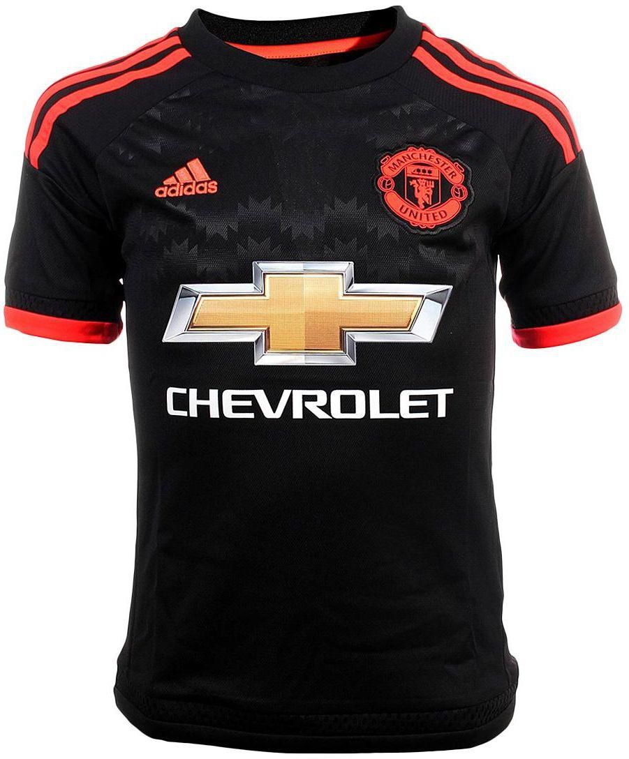 Adidas Manchester United FC 3 Jersey for Men - Small, Black/Orange