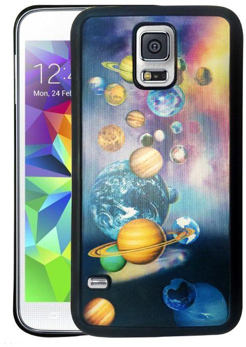 3D soft back cover for Samsung Galaxy S5 i9600 (With Screen Protector) Galaxy Space