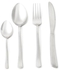 24 Piece Cutlery Set - Made Of Stainless Steel - Silverware Flatware - Spoons And Forks Set, Spoon Set - Table Spoons, Tea Spoons, Forks, Knives - Serves 6 - Design Silver Spade