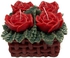 Small Red Candle Flowers Basket