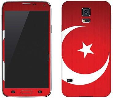 غلاف لاصق من الفينيل لموبايل سامسونج جالاكسي S5 علم تركيا