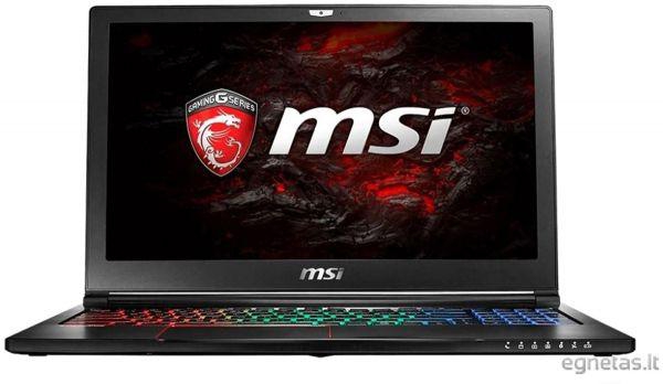 MSI GS63VR 7RF Stealth Pro Gaming Laptop - Intel Core i7-7700HQ, 3.5 GHz, 15.6 Inch, 1 TB + 128 GB SSD, 16 GB, 6 GB, En-Ar Keyboard, Windows 10, Black