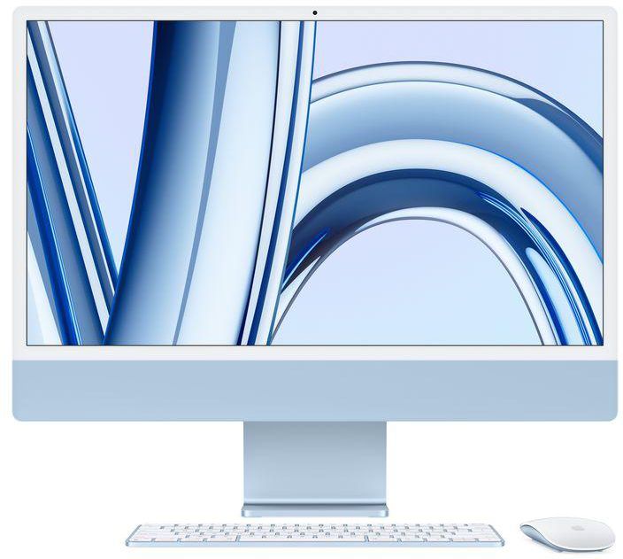 Apple 24-inch iMac with Retina 4.5K display M3 chip with 8-core CPU and 10-core GPU / 8GB / 256GB SSD (Arabic/English)- Blue