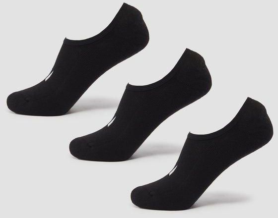 MP Unisex Invisible Socks (3 Pack) - Black