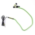 In-Ear Zip Zipper Style Tangle Free Hands Free Headphone Headset Mic Earphones Green