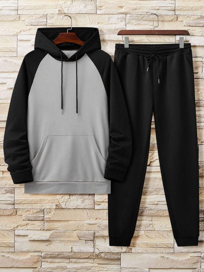 Active Classy And Well Tailored Tracksuit - Black & Grey