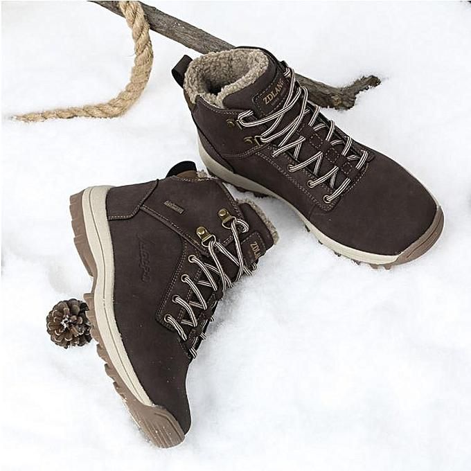Generic Men's Winter Snow Boots Outdoor Climbing Sneaker Super Warm Fur Lining High Top