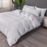 Deals For Less Luna Home - Without filler 6 pieces king size, Striped plain white color  Bedding Set