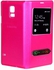 Caller ID Display  Stand Case Flip Cover for Samsung Galaxy S5 i9600-Pink