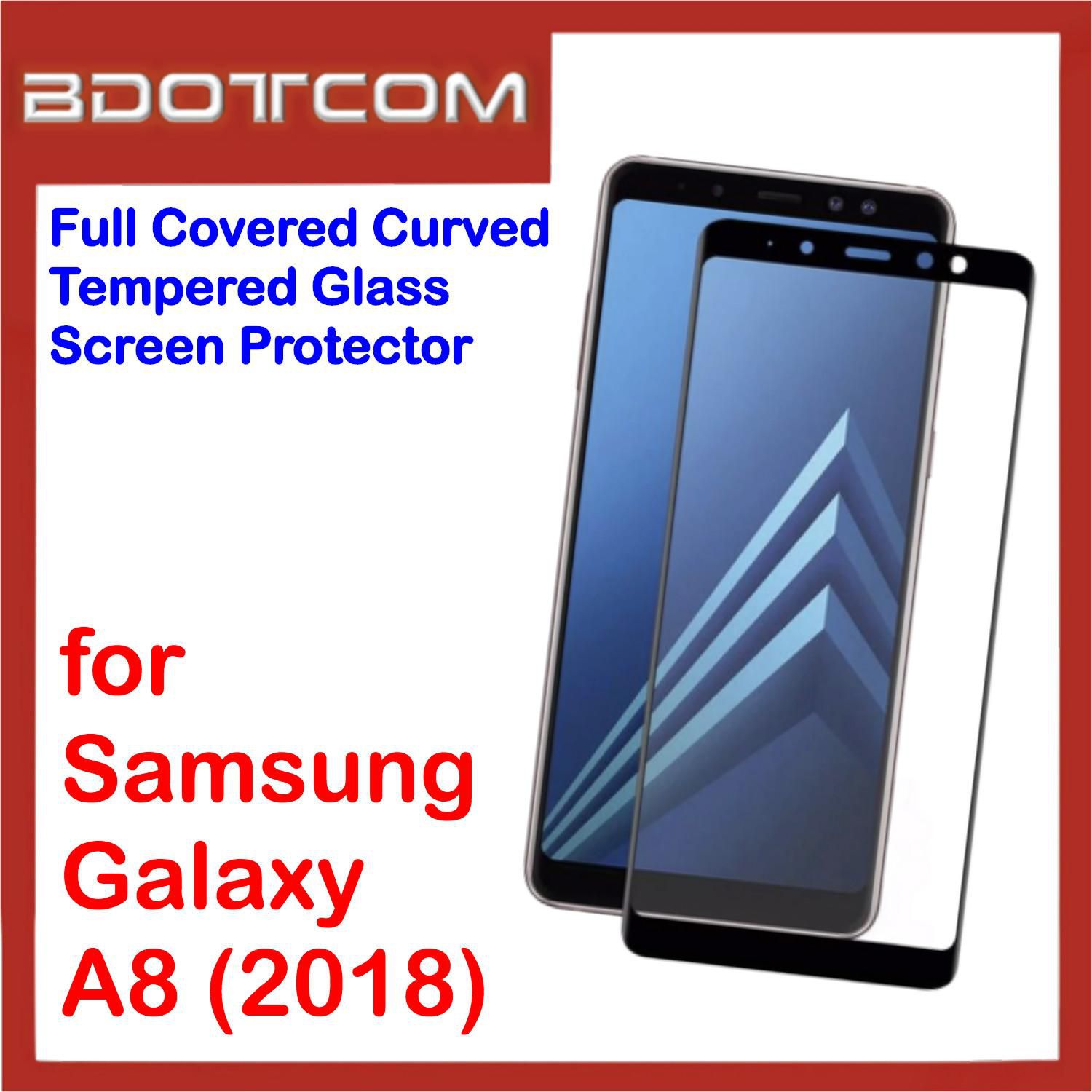 Bdotcom Full Covered Glass Screen Protector for Samsung Galaxy A8  (Black)