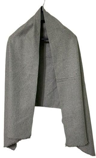 Solid Wool Winter Scarf/Shawl/Wrap/Keffiyeh/Headscarf/Blanket For Men & Women - XLarge Size 75x200cm - Light Grey