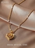Heart Petal Charm Pendant Necklace Alloy Gold-plated Fashion Jewellery for Women Mother Girlfriend Gold