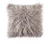 Ojia Deluxe Home Decorative Super Soft Plush Mongolian Faux Fur Throw Pillow Cover Cushion Case 18 x 18 Inch Grey