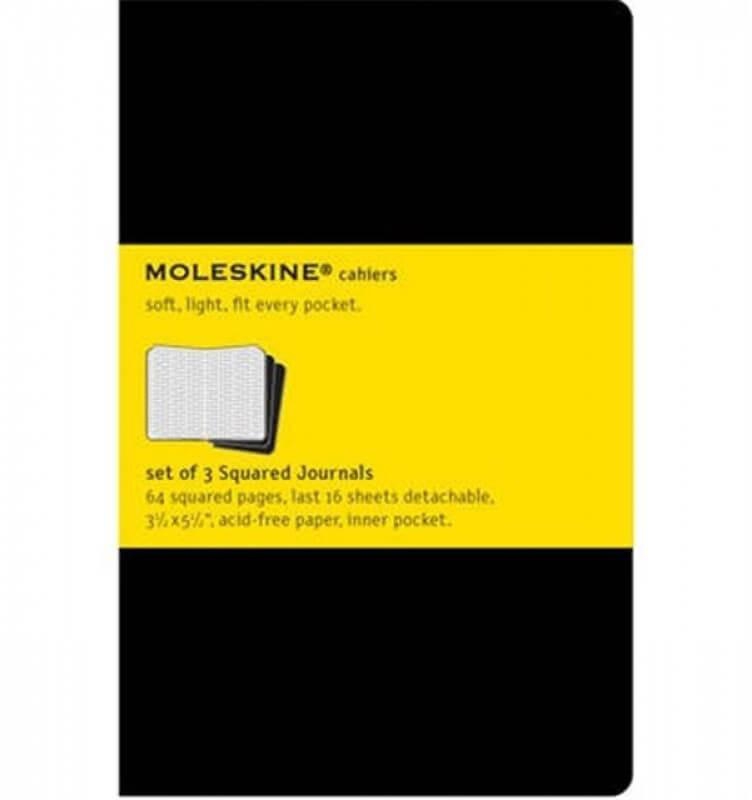Moleskine Pocket Squared Cahier Notebook, Black [ME-QP312EN]