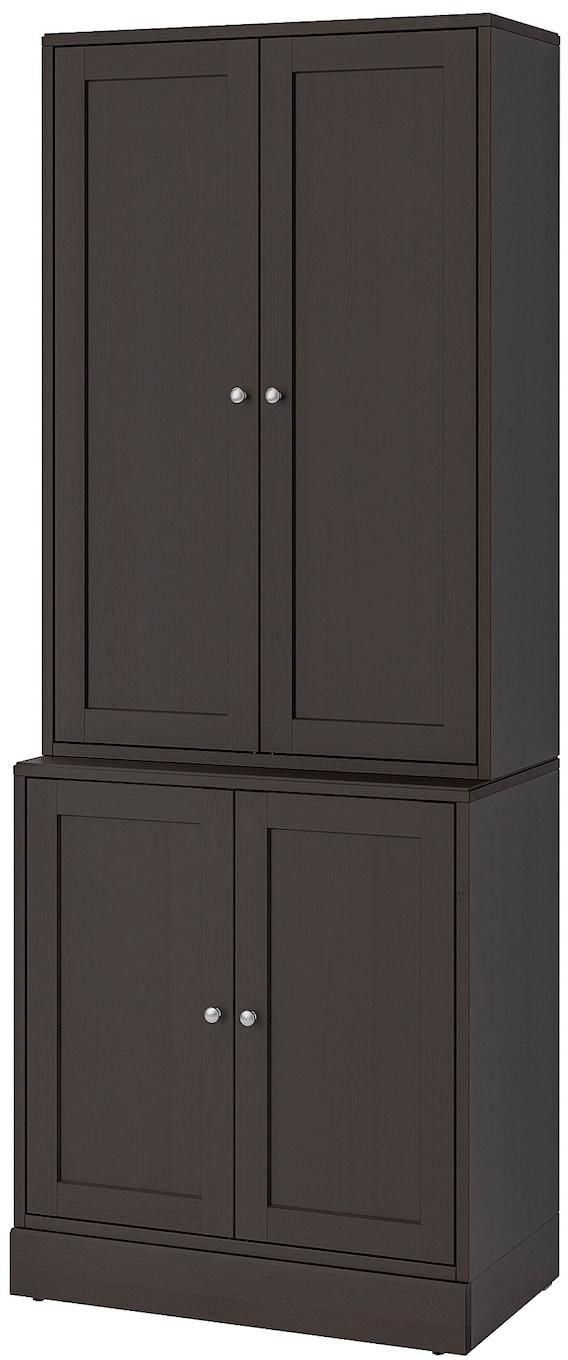 HAVSTA Storage combination with doors - dark brown 81x47x212 cm