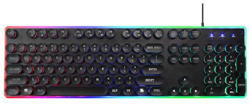 Generic ZERODATE KB202 Membrane Keyboard Wired Gaming Backlit Keyboard 104-Key with Customizable Lighting Effects ABS USB Wired Keyboard for Gaming Typing Mac PC