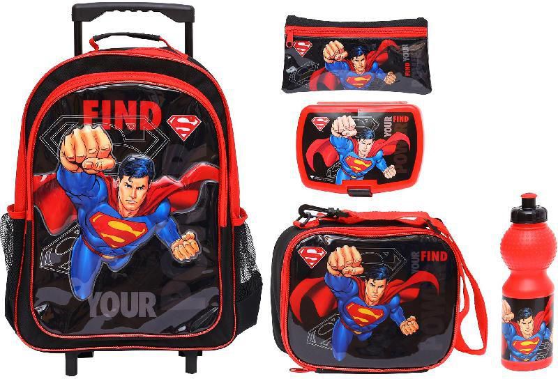 Warner Bros. Superman 5-in-1 Value Set Trolley Bag with Accessory