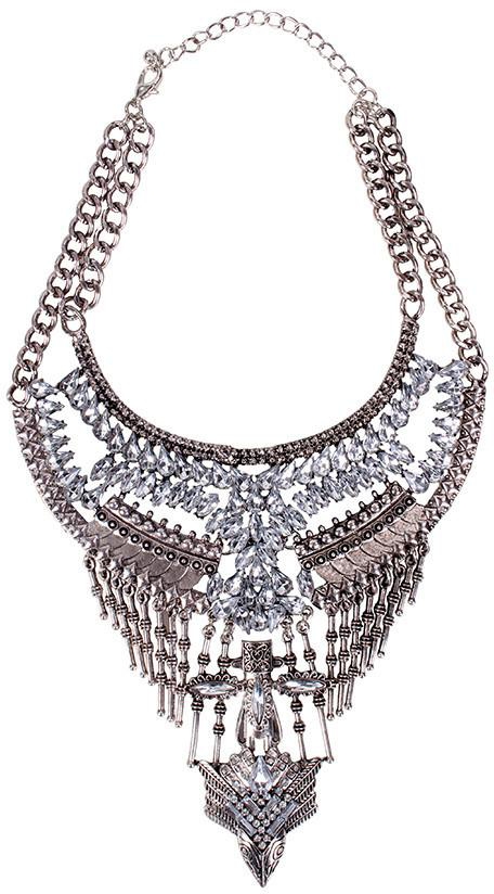 Silver Statement Layered Necklace