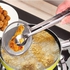 2-in-1 Stainless Steel Strainer Ladle With Clip For Fried Food - Silver