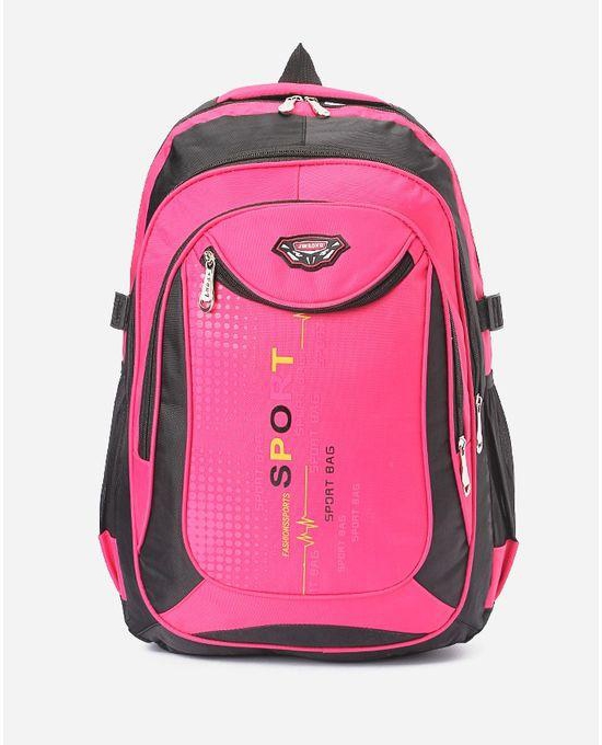 Style Europe Bi-Tone Backpack - Black & Pink