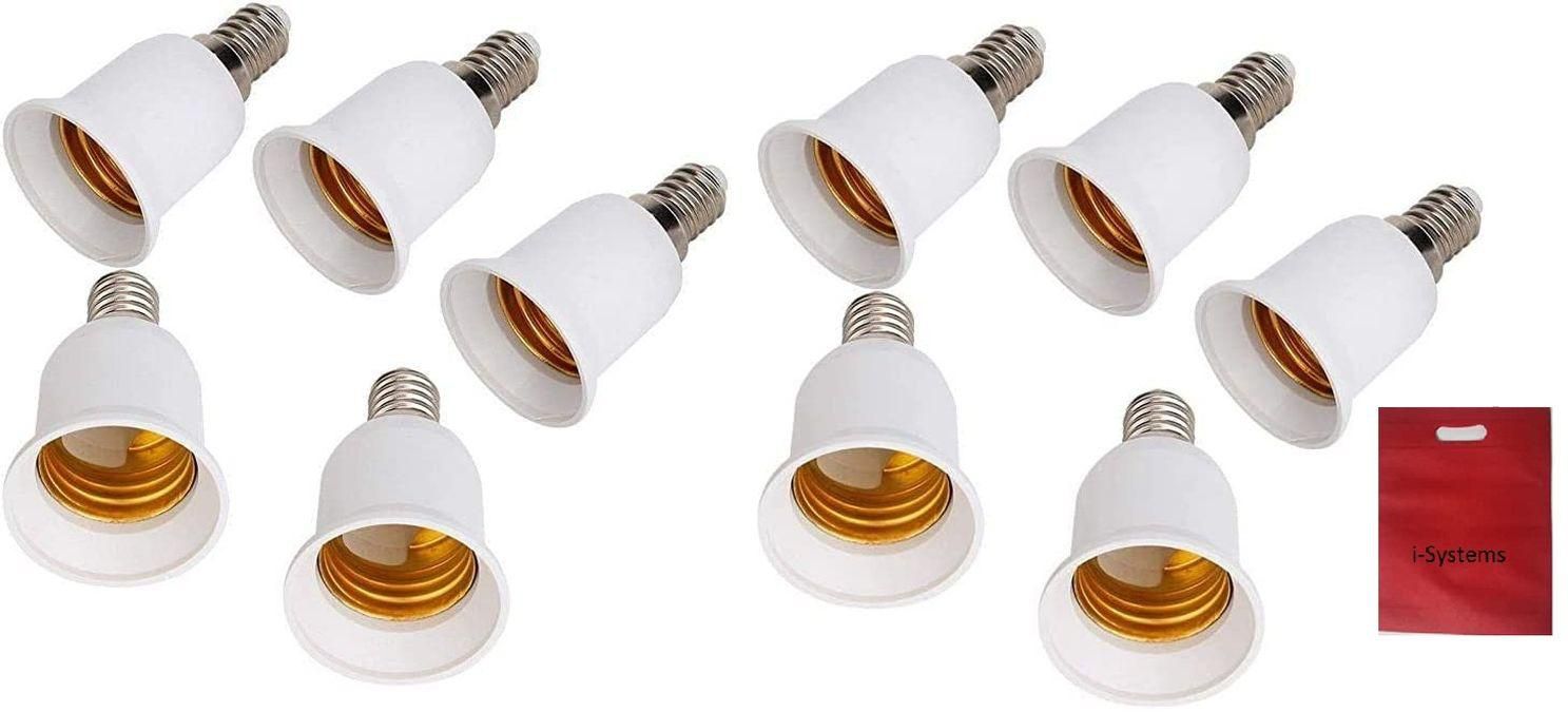Convert E14 To E27 Base Socket Light Bulb Lamp Converter - 10 Pcs