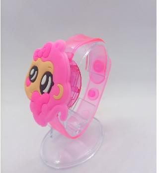 Kids Silicone Pony LED Light Wrist Band - Pink 