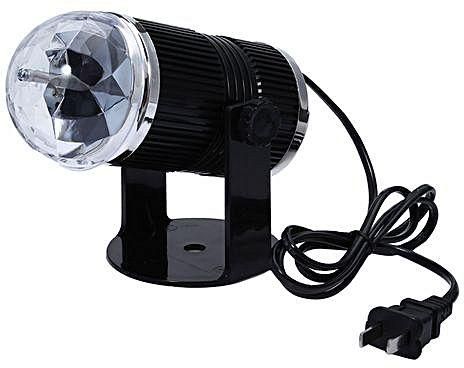 Generic Sound Activated LED Crystal Stage Light - Black