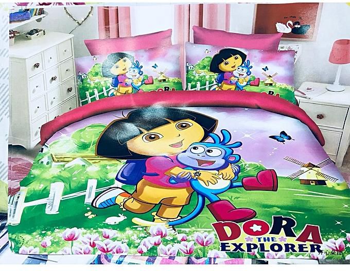 Generic 3pc Cartoon Character Duvet Set Dora The Explorer Price