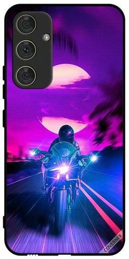 Protective Case Cover For Samsung Galaxy A34 Man On Bike Wallpaper