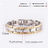 Generic Grace Energy Magnetic Bracelet Men Golden Chain Link 316L Stainless Steel Bracelets Bangle