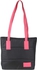 Get Waterproof Hand Bag For Women, 30×25 cm - Black Fuchsia with best offers | Raneen.com