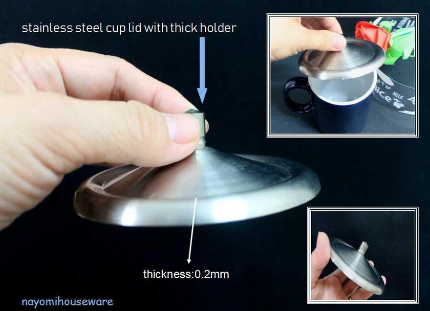 1 Piece 8.5cm Stainless Steel Drink Cup Cover Mug Lid (Silver)