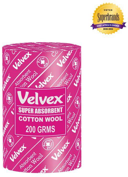 Velvex White Cotton Wool 200 Grams 1 Roll