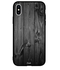 Skin Case Cover -for Apple iPhone X Black Wooden Pattern Black Wooden Pattern