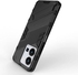 Case For Vivo Y22 4G / Vivo Y22s 4G ,- Kickstand Cover Brushed Armor Shockproof - Anti-Scratch Protective Cover - Black