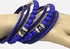 ZISKA Set Chains Bracelet- Gold Blue