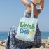 Canvas Beach Tote Bag - Printed Words (DRINK )