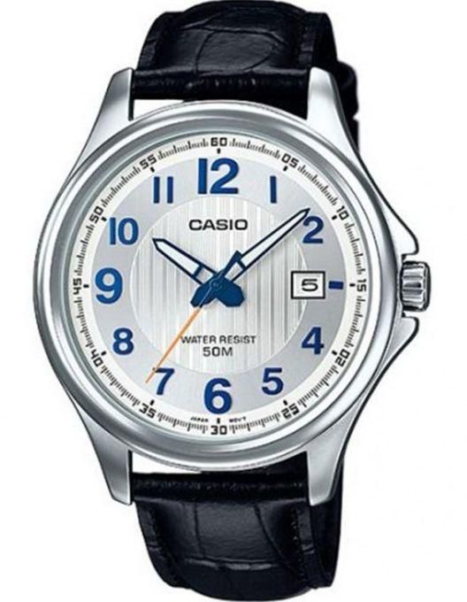 Casio MTP-E126L-7A Leather Watch - Black