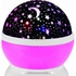 Novelty Room Night Light Lamp Rotary Flashing Starry Moon Sky Cosmos Star Projector Gift for Kids Children-Random