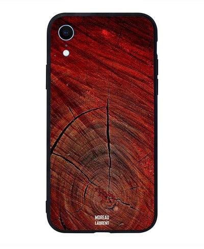 Skin Case Cover -for Apple iPhone XR Cracks in Red Wooden Pattern Cracks in Red Wooden Pattern