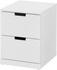 NORDLI Chest of 2 drawers - white 40x54 cm