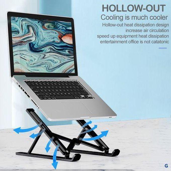 Foldable adjustable stand for laptop black
