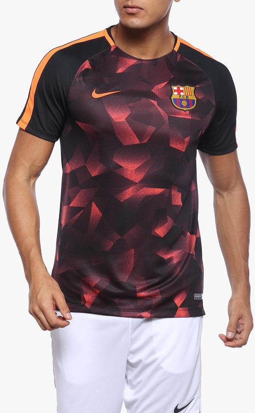 Black FC Barcelona Dry Squad Football T-shirt