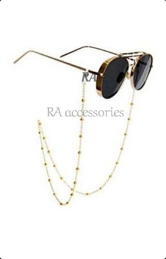 RA accessories Women Eyeglasses Chain Metal Golden