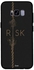 غطاء حماية واقٍ لهاتف سامسونج جالاكسي S8 مطبوع عليه كلمة "Risk"