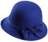 Women's Bowler Hat Solid Color Bow Decor Ladylike Hat Accessory