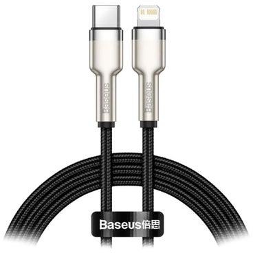 USB C to Lightning Fast Charging Data Transfer Cable PD 20W Cafule Series Power Delivery for iPhone 14/14 Pro/13 Pro/13 Pro Max/13/13 mini, iPad 9, 12 mini/12/12 Pro, 1M Black/Silver