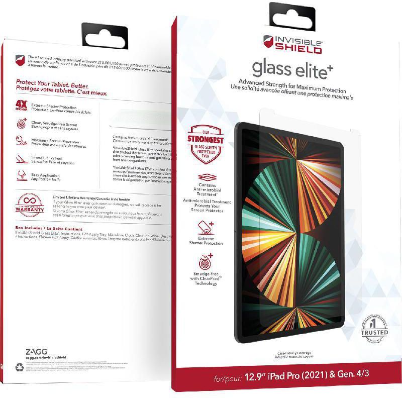 Zagg Invisible Shield Glass Elite+ iPad Screen Protector
